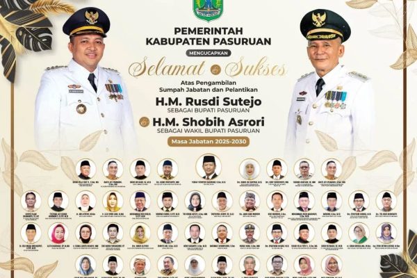 Bupati dan Wakil Bupati Pasuruan Periode 2025-2030