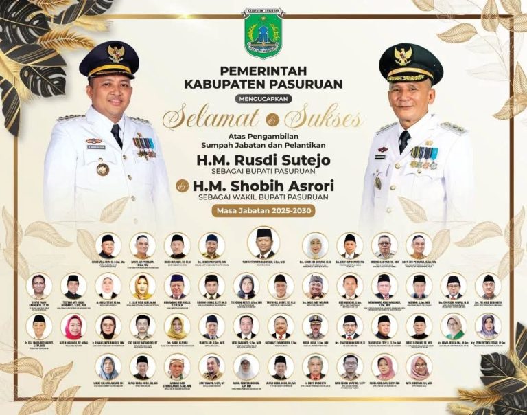 Bupati dan Wakil Bupati Pasuruan Periode 2025-2030