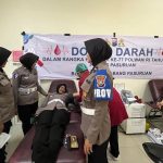 Sambut Hari Jadi ke-77, Puluhan Polwan di Polres Pasuruan Donor Darah